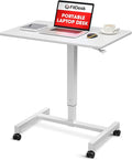 FitDesk Portable Laptop Desk, Rolling Standing Workstation Adjustable Height by FitDesk