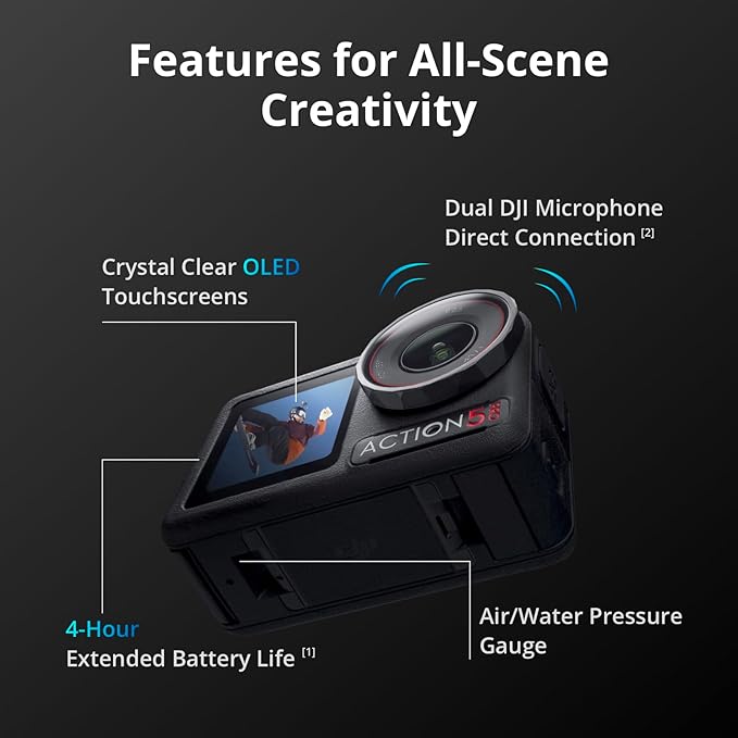 DJI Osmo Action 5 Pro Standard Combo, Waterproof Action Camera - Image 4