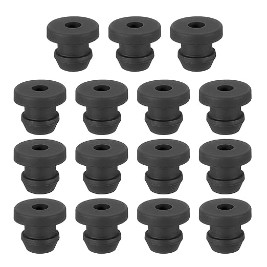 PATIKIL 5.5mm / 1/4 Inch Drill Hole, 1/8 Inch ID Rubber Grommets by PATIKIL