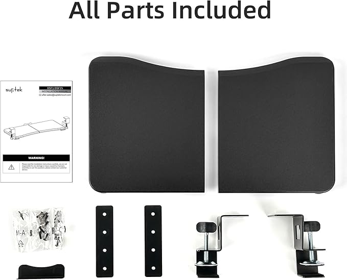 suptek Small Keyboard Tray Under Desk Pull Out - Image 9