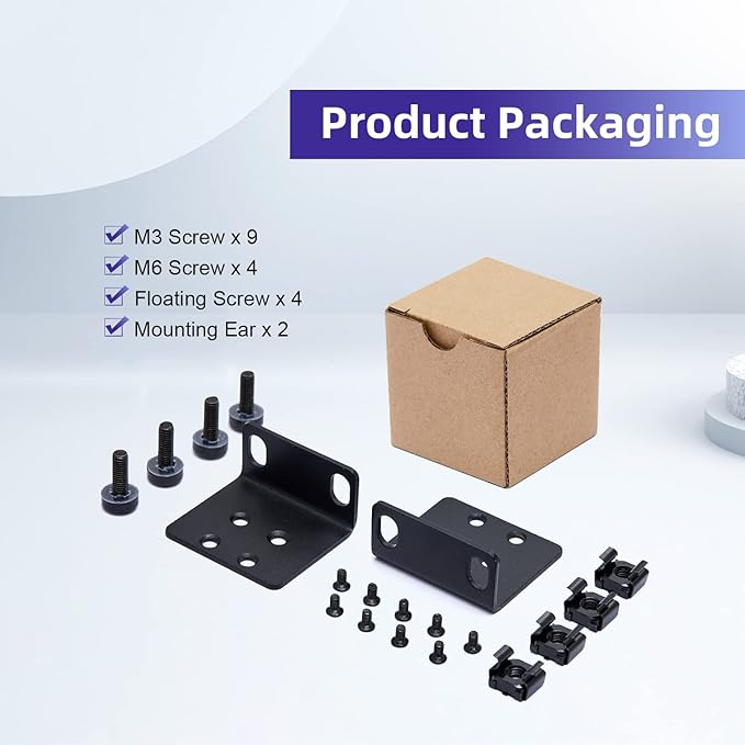19" Rack Mount Kit for 17.3 inch Wide Switches, Compatible - Image 4
