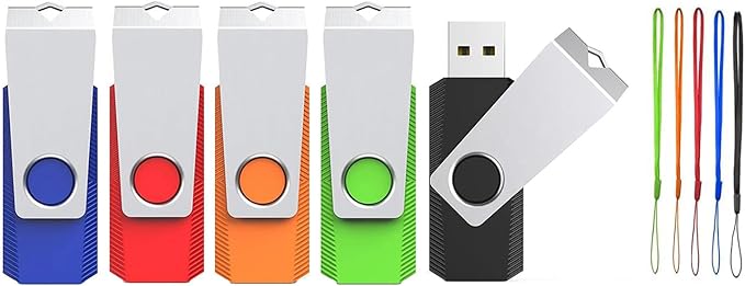 USB Flash Drive 8GB 5 Pack, Wooolken USB 2.0 Memory Stick by WOOOLKEN
