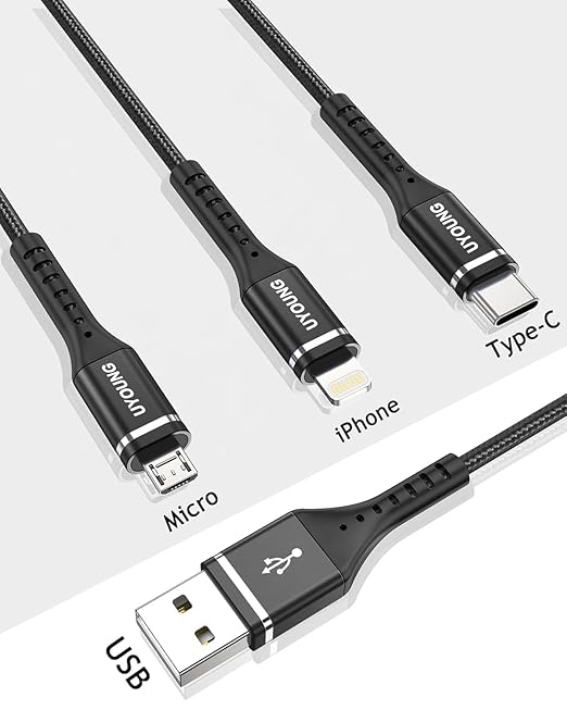 Multi Charging Cable 2Pack 4FT, 3 in 1 Charger Cable Braided Universal Phone - Image 8