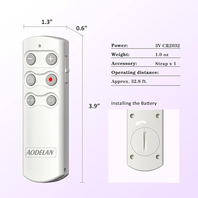 AODELAN Camera Wireless Shutter Release Remote Control - Image 8