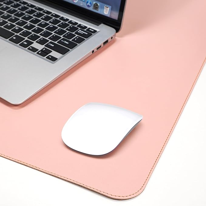 AFIING Dual-Sided Desk Pad, Natural Cork & PU Leather, Desk Mat Protector - Image 5