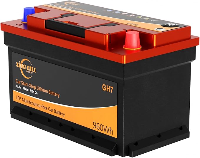 XingCell H7 Group 94r 12V 75Ah 880CCA LiFePO4 Lithium Car Battery - Image 2