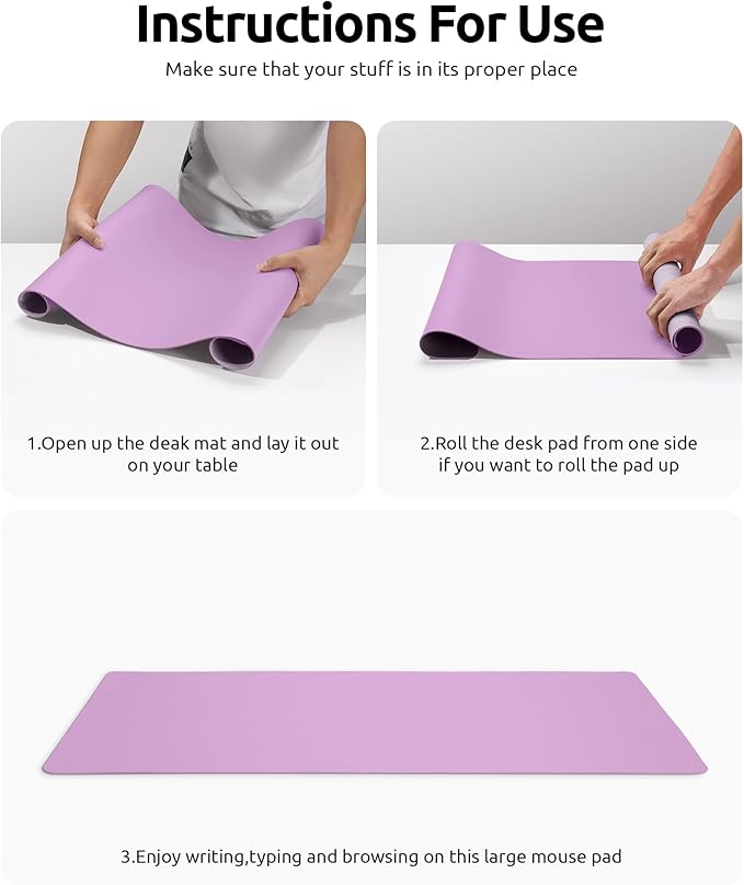 YSAGi Leather Desk Pad Protector, Office Desk Mat, Large Mouse Pad, Non-Slip PU - Image 9