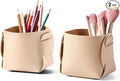 HOMIEAZICOZI 2-Pack Cork Leather Desk Accessories Storage by HOMIEAZICOZI