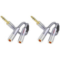 Microphone Splitter 2 Feet/60CM TRS 1/4 inch Splitter 1 Male to 2 Female by SOUNDFAM