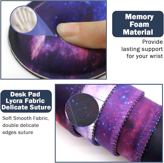 Keyboard Mouse Pad Set, Extended Mouse Pad+Keyboard Wrist Rest Support - Image 5