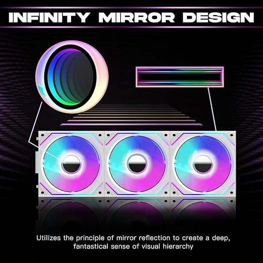 Jungle Leopard Interstellar V2 120mm PC Reverse Blade Case Fan Infinity Mirror - Image 4