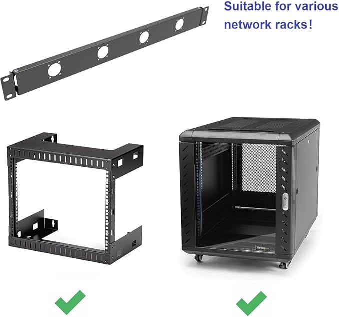 1U Hinged 4D Rack Panel 4 D-Series XLR HDMI Audio Rack Mount Panel - Image 5