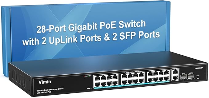 VIMIN 24 Port Gigabit PoE Switch by Vimin