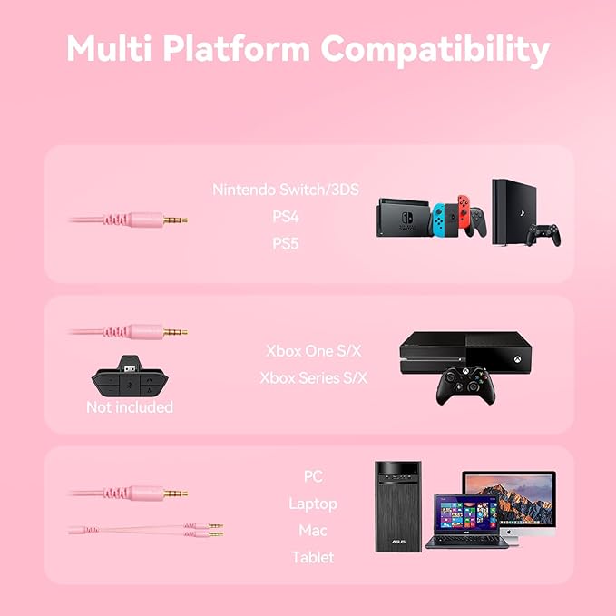 Gaming Headset with Microphone for Pc, Xbox One Series X/s, Stereo Wired Noise - Image 5
