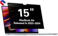 Privacy Screen for Macbook Air 15 inch, MagicSuction Removable Anti Glare Blue by LUSADESIGN