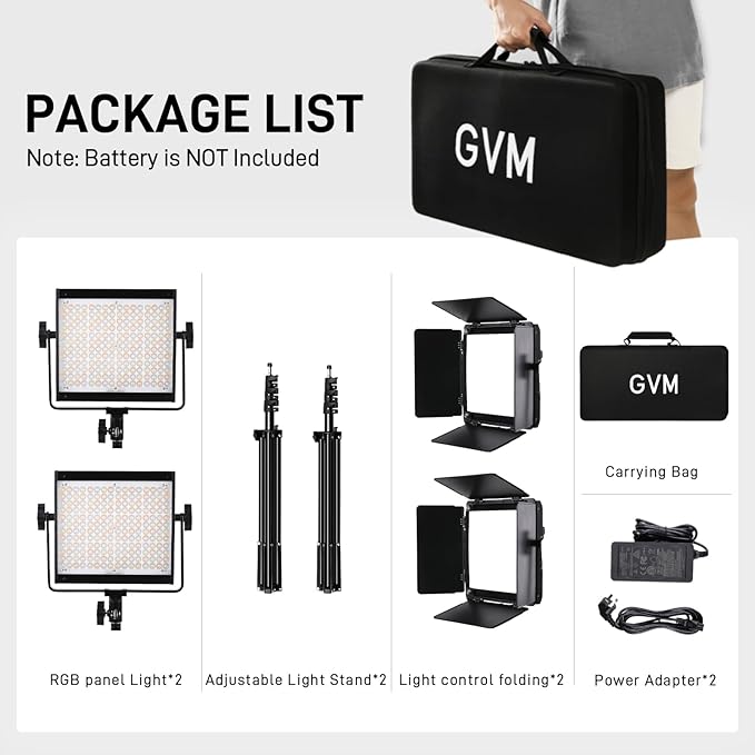 GVM 800D RGB LED Video Light, 2026 Upgraded Panel Light - Image 9