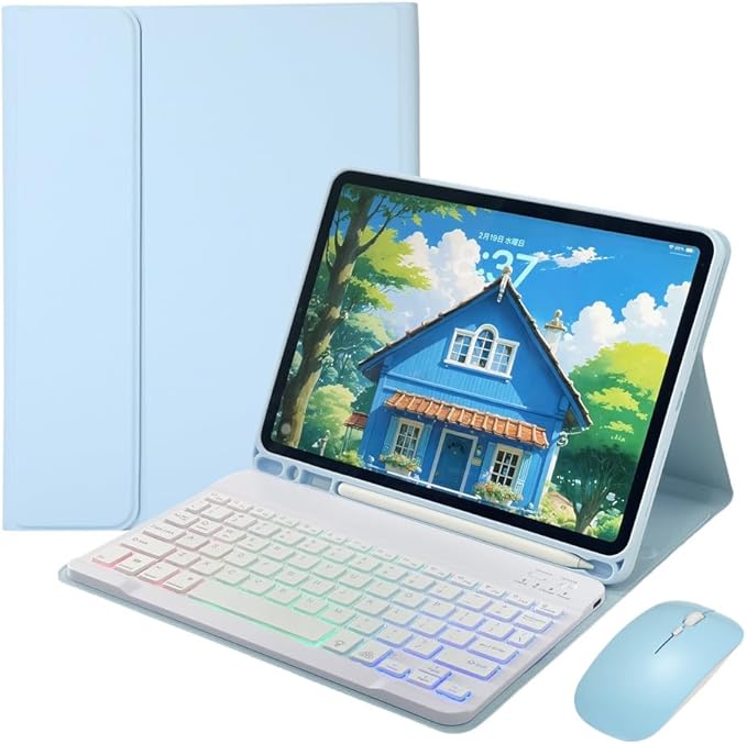 Rainbow Backlit Keyboard Case for iPad Pro 11 inch 2024 by Unknown
