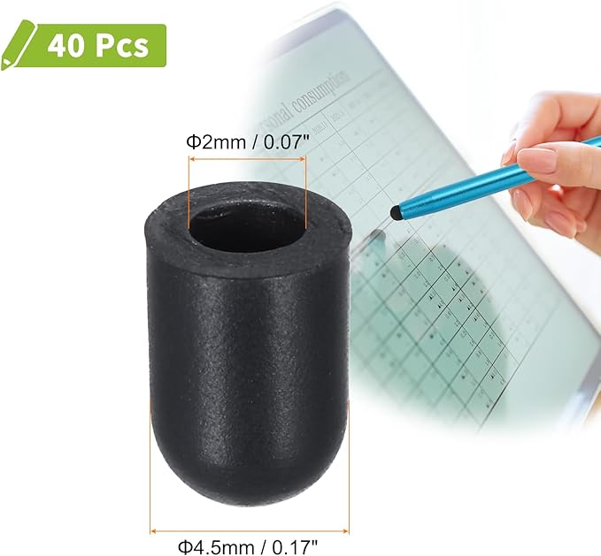 MECCANIXITY 40Pcs Replacement Stylus Pen Tips 4.5mm Conductive Capacitive Touch - Image 2