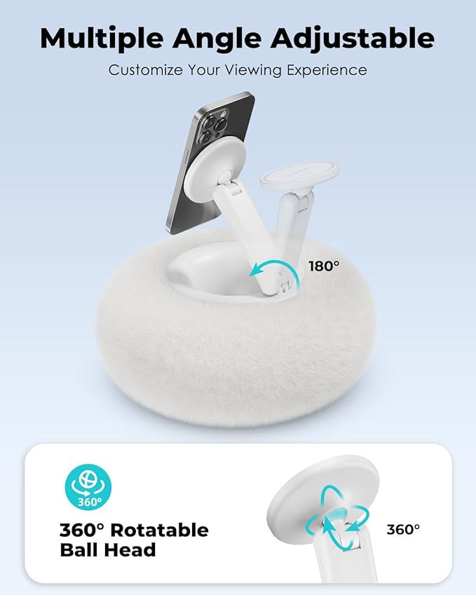 Viozon Phone Holder for Bed, Magnetic Pillow Stand, Compatible - Image 3