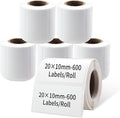 PUQU 20x10mm inch Direct Thermal Sticker Labels, Self-Adhesive All-Purpose by PUQU