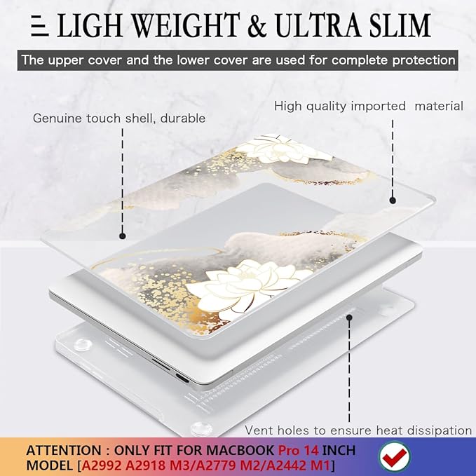 CISSOOK Compatible with MacBook Pro 14 inch Case 2024 2023-2021 Release Model: - Image 4