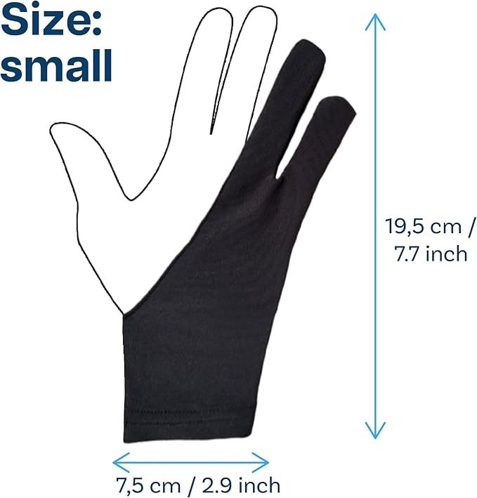 MMOBIEL Drawing Glove for Digital Tablet and Sketching Model A 2-Finger Palm - Image 2