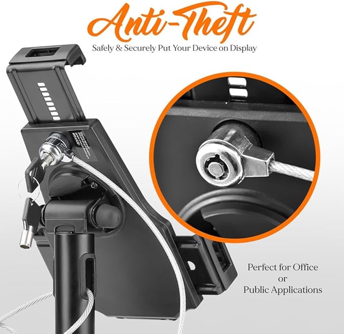 Pyle PSPADLK8 Anti-Theft Tablet Security Stand Kiosk - Image 4