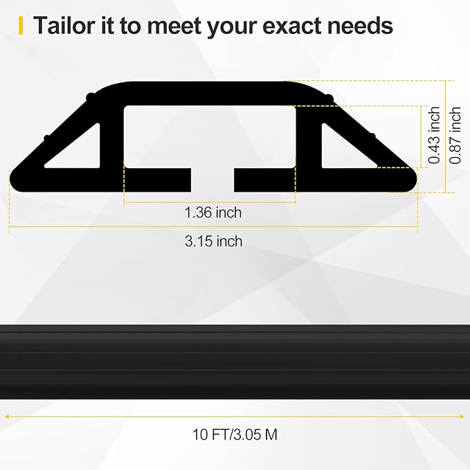 Floor Cable Cover 10Ft Heavy Duty PVC Floor Cable Protector Electric Cord Hider - Image 2