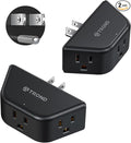 TROND 2 Pack Multi Plug Wall Outlet, 3 Way Angled Wall Outlet Extender by TRONDOfficial