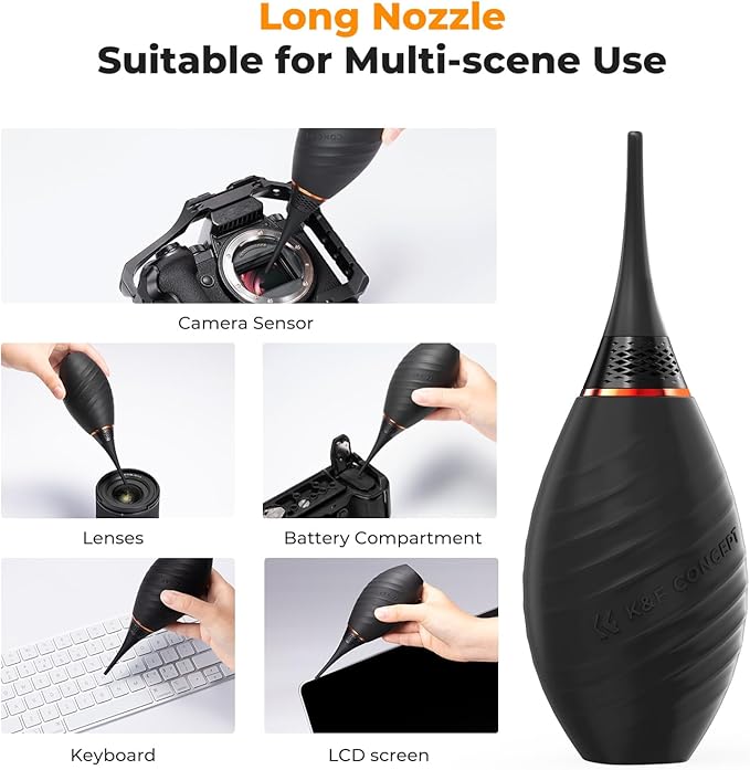K&F CONCEPT Soft Tip Strong Air Blower, Single Air Intake Camera Lens Blower - Image 7