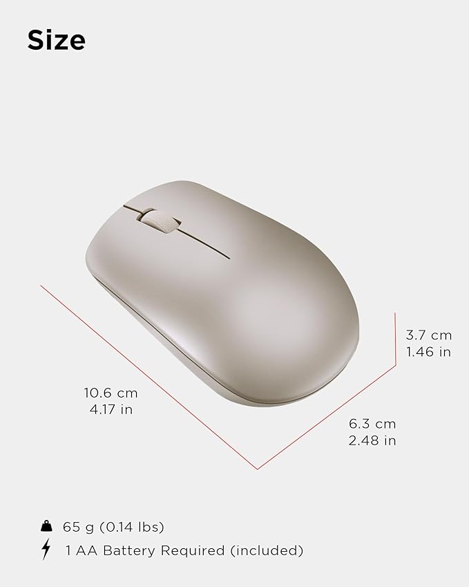 Lenovo 530 Wireless Mouse with Battery, 2.4GHz Nano USB, 1200 DPI Optical Sensor - Image 7