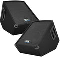 Seismic Audio - SA-10MT-PW-Pair - Pair of Powered 2-Way 10" Floor / Stage by SeismicAudio