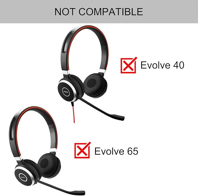Ear Pads Replacement for Jabra Evolve2 65/Evolve2 40/Elite 45h On-Ear Wireless - Image 3