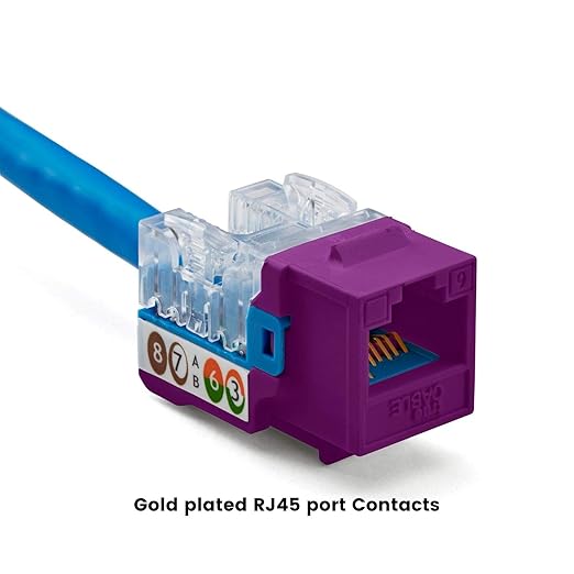 trueCABLE Cat6 Keystone Jack, Unshielded, 90 Degree Punch-Down, PoE++ 100W - Image 6