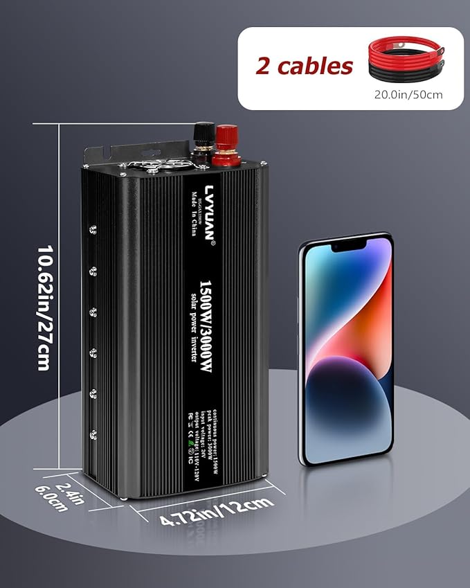 LVYUAN 1500W Power Inverter 24V to 110V DC to AC - Image 6