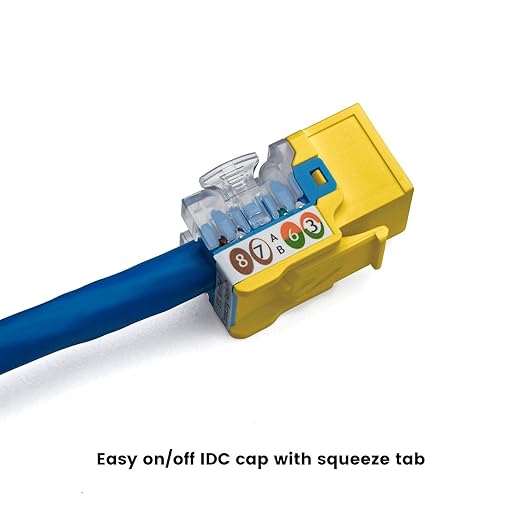 trueCABLE Cat6 Keystone Jack, Unshielded, 90 Degree Punch-Down, PoE++ 100W - Image 5