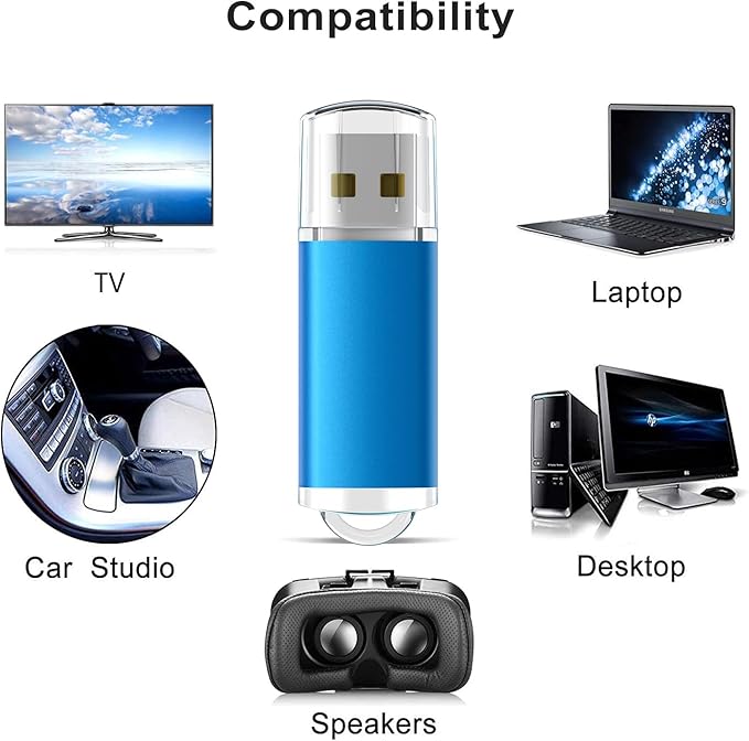TOPESEL 5 Pack 1GB USB 2.0 Flash Drive Memory Stick Thumb Drives - Image 6
