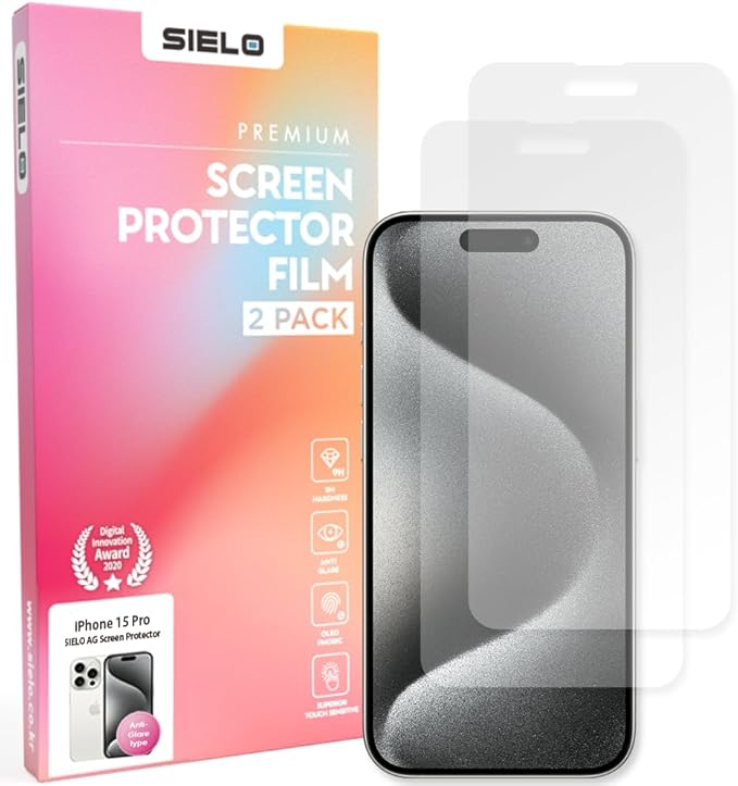 SIELO 2 Pack Matte Screen Protector, 9H Hardness Shatterproof & paper-feel PET by SIELO