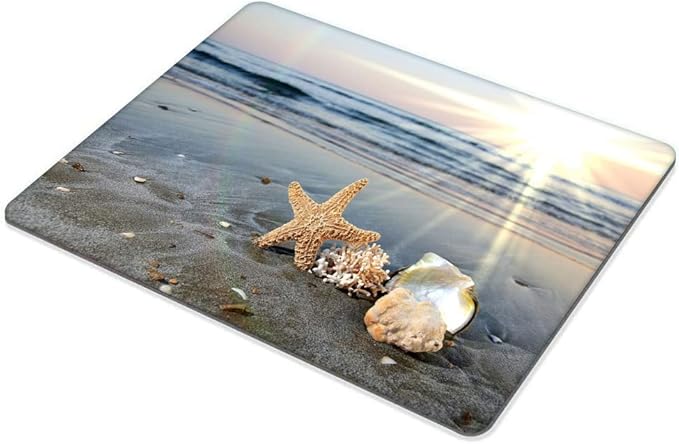 Sunset Beach Baker Starfish Mouse pad Customized Mousepad Non-Slip Rubber Base - Image 4