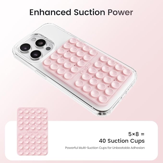 Klearlook 4Pack Silicone Suction Cup Phone Case Mount Double Sided, Sticky - Image 3