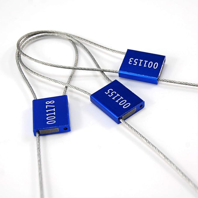 Leadseals 500 Blue Steel Cable Seals Metal Security Tag Numbered Truck Trailer - Image 6