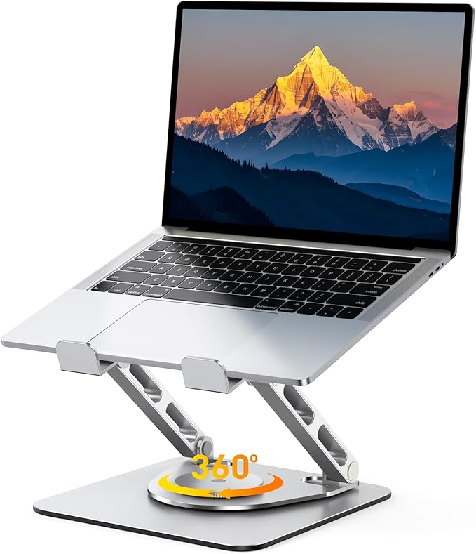 Laptop Stand for Desk 360° Flexible Rotating, Ergonomic Adjustable Laptop Riser by RIWUCT