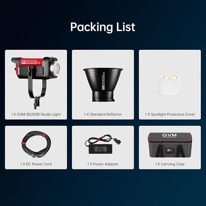 GVM LED Video Light Studio, 200W Studio Light Continuous Lighting Kit - Image 9