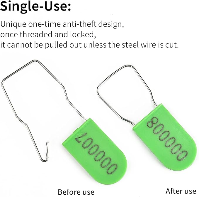 1000PCS Plastic Padlock Security Seals Metal Wire Padlocks Electric Meter - Image 4