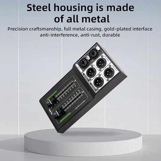 Passive Stereo Volume Controller, XLR 2 Input 2 Output Stereo Studio Controller - Image 5