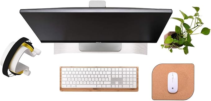SAMDI Wooden Computer Monitor Stand, Desktop Accessories, Laptop Stand - Image 7