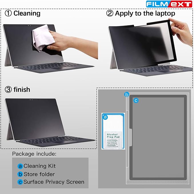 FILMEXT Privacy Screen for Microsoft Surface Laptop 13.8 inch 7th Generation - Image 7