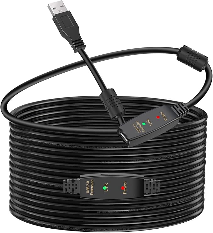 LDKCOK 60FT Active USB Extension Cable 2.0 Male to Female by LDKCOK