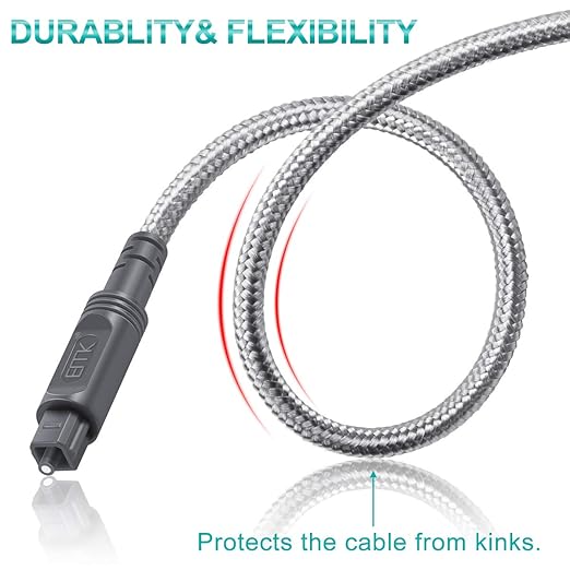 EMK Digital Optical Audio Cable Fiber Optical Toslink Cable SPDIF Audio Cable - Image 5