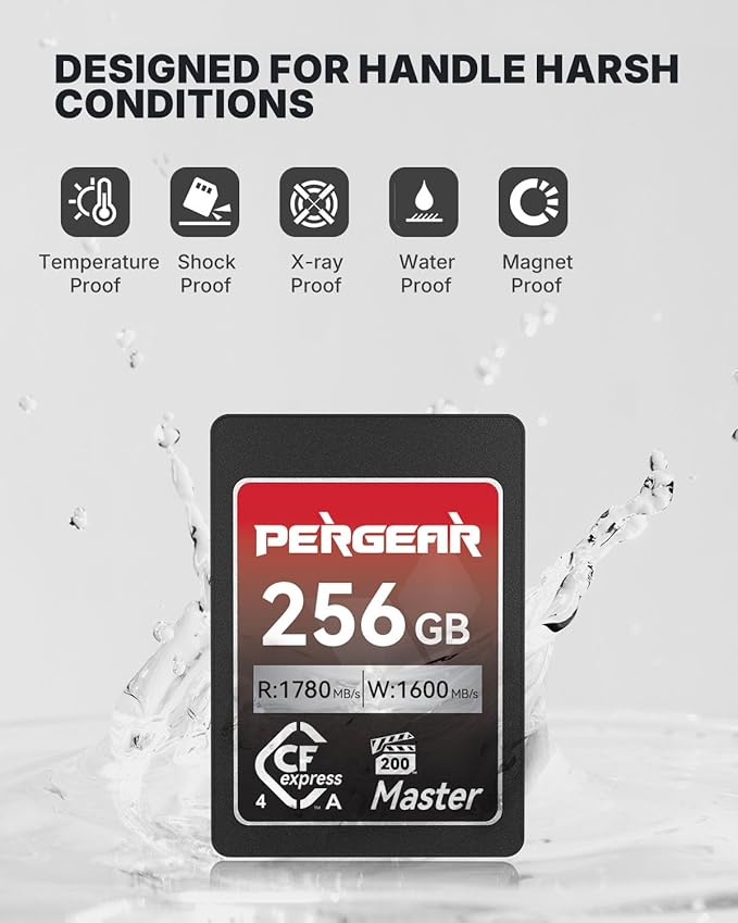 Pergear 256GB CFexpress 4.0 Type A Memory Card VPG200, 8K 30P Video Recording - Image 5